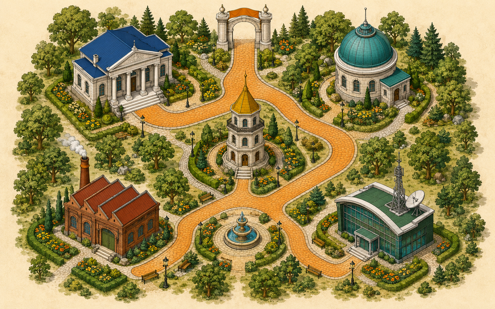 Lageplan des Six Sigma Funparks